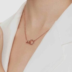 Emporio Armani Rose Gold-Tone Stainless Steel Chain Necklace